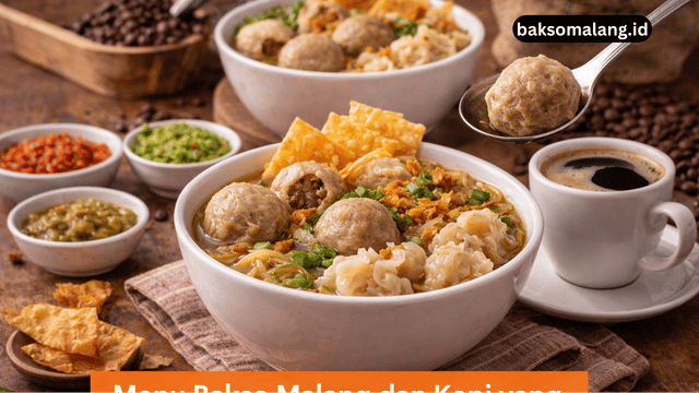 menu bakso malang dan kopi