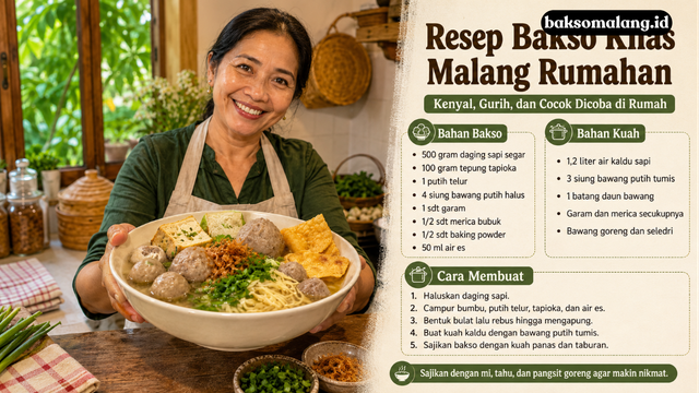 resep bakso khas Malang